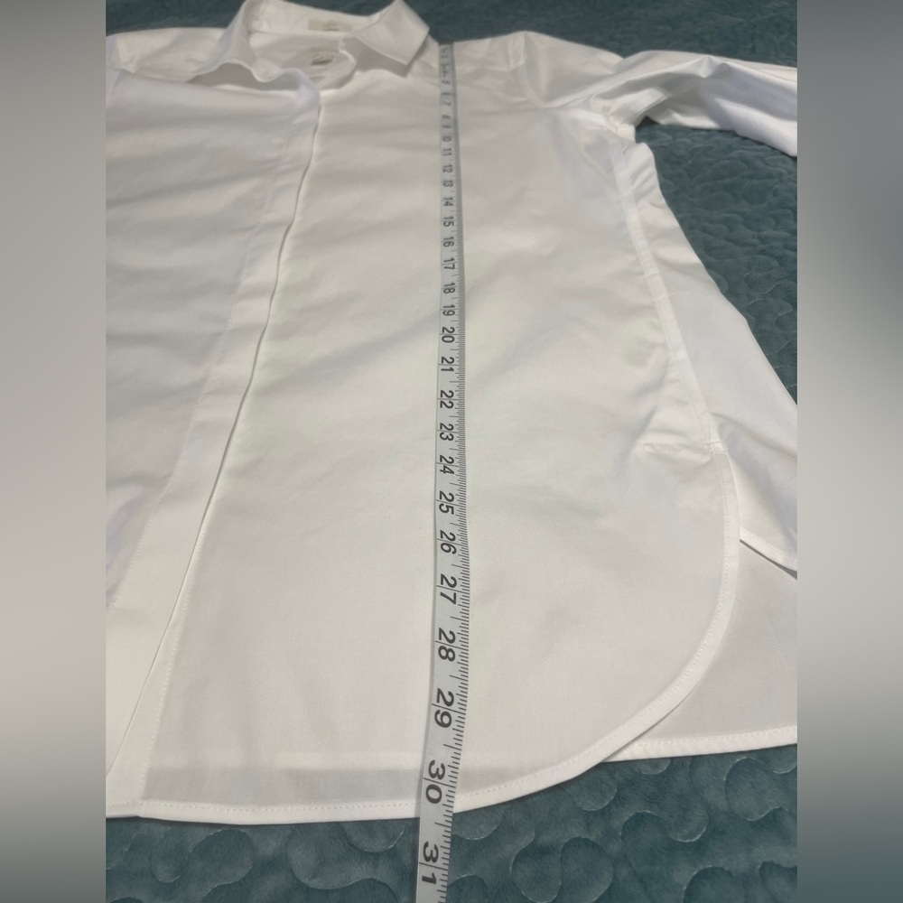 Chico’s Size 2 Large Women’s Shirt Blouse Long Sleeve White Button No-Iron - Picture 4 of 5